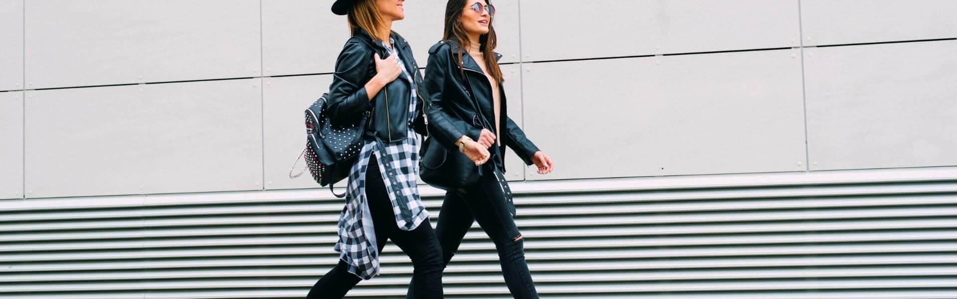young women walking side by side