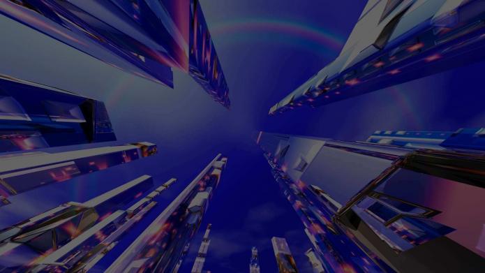 futuristic looking city